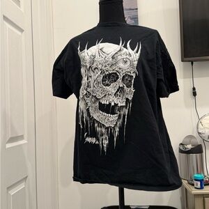 Black Graphic Skull T-Shirt